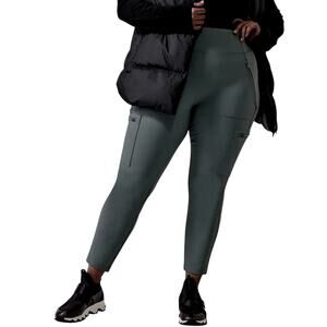 Athleta Headlands Hybrid Cargo Tight Legging Green Gray Women's Size 26 NWT
